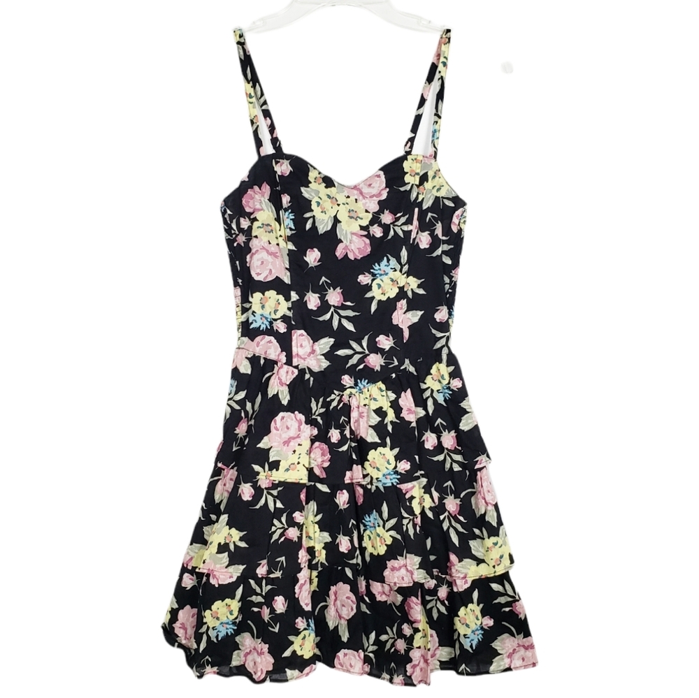 H&M Floral Mini Dress - Black, Pink, Yellow